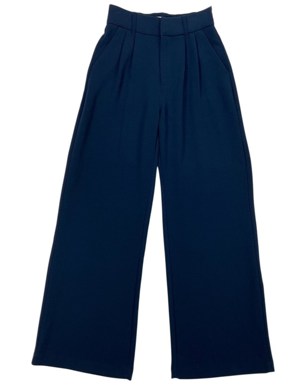 Abercrombie & Fitch A&F Sloane Tailored Wide Leg Pant 2XS XXS Short Blue NEW